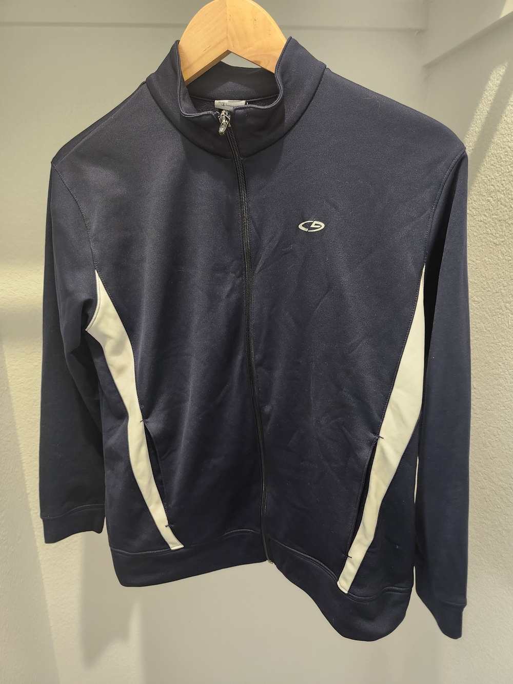 Champion Navy and White Performance Track Jacket